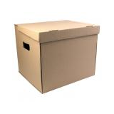 Container arhivare cu capac integrat, manere si pereti dubli, 377*308*320 mm