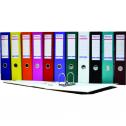 Biblioraft A4, plastifiat PP/paper, margine metalica, 75 mm, Optima Basic