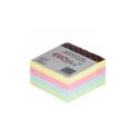 Notes autoadeziv cub color 75*75 mm, 400 file, 4 culori pastel