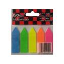 Stick index plastic 44*12.7 mm, 5 culori neon*20 file, forma sageata