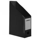 Suport carton color laminat vertical pentru documente A4, pliabil, 7cm - negru