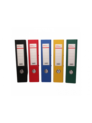 Biblioraft carton plastifiat cu margine metalica,buzunar plastic A4 75mm 