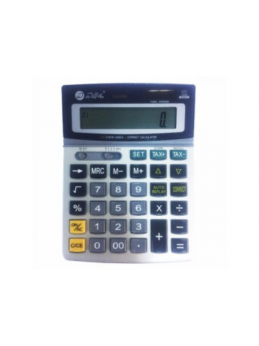 Calculator 12 dgt , 14.3*19.5 cm, front metalic si ecran rabatabil Willgo