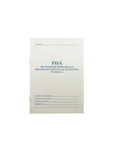 Carnet protectia muncii A5