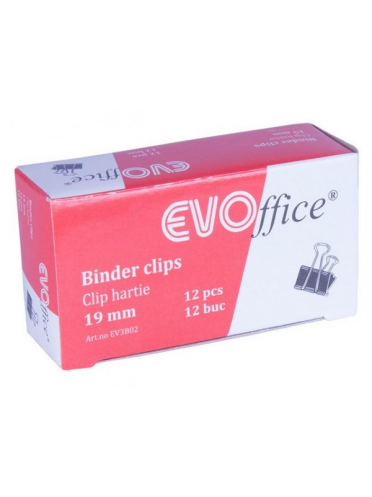 Clip hartie 19mm 12 buc/cutie