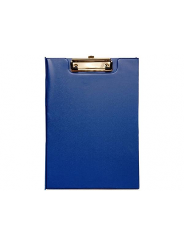Clipboard carton plastifiat dublu, A4 (313*224mm), cu agatatoare, buzunar si suport pix, Willgo - albastru