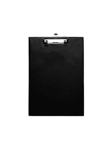 Clipboard carton plastifiat simplu, A4 (312*219mm), cu agatatoare si suport pix, Willgo - negru
