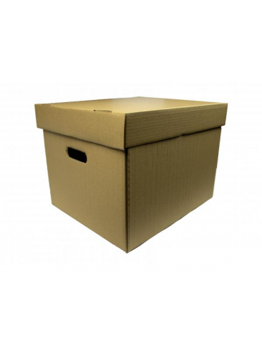 Container arhivare cu capac detasabil si manere 400*335*290 mm (5 bibliorafturi 7.5 cm)