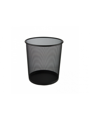 Cos metalic Mesh, pentru hartii, 12 litri, Q-Connect - negru