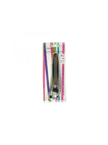 Cutter mare (18 mm) profesional din aliaj de aluminiu, rubber grip si rotita de blocare Willgo
