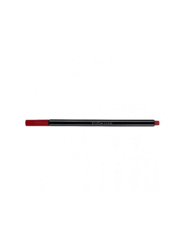 Fineliner, forma hexagonala, varf 0.4 mm, EVOffice - rosu