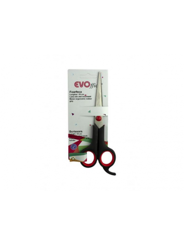 Foarfeca 18 cm, lama din otel, cu maner rubber grip