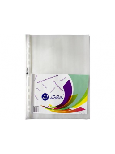 Folie protectie documente A4, 40 microni, 100 buc/set, Willgo