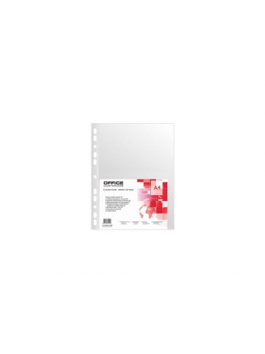 Folie protectie pentru documente A4, 50 microni, 100folii/set, Office Products - cristal