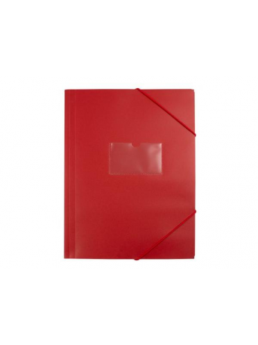 Mapa plastic rigid, A4 (318*237mm) cu elastic si buzunar pt carte vizita