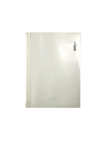 Mapa plastic transparent A5, 160 microni, cu fermoar,  - transparent