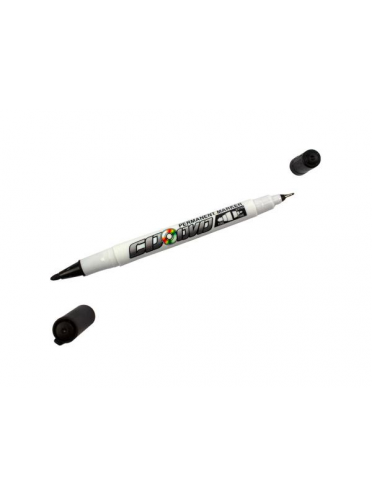 Permanent marker (CD/DVD) 2 capete: Ultrafine 0.4 mm si Fine 1 mm  816 - negru