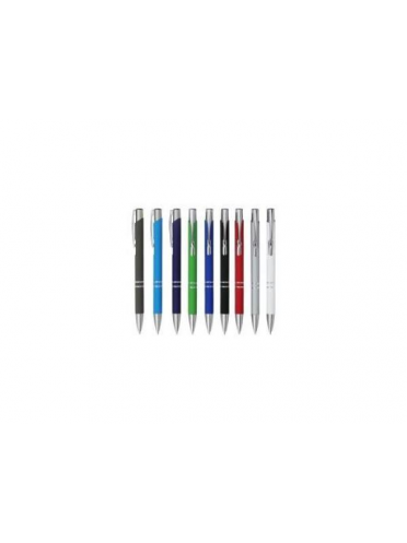 Pix metalic cu rubber grip Antibacterian, cu mecanism si mina tip parker, ATPEN, No. 10 - rosu