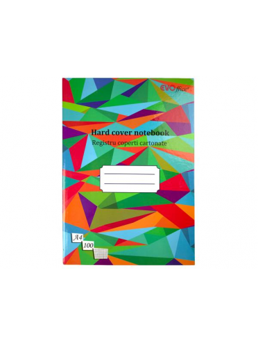 Registru A4 coperti cartonate color, 100 file - matematica