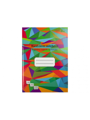 Registru A4 coperti cartonate color, 200 file - matematica