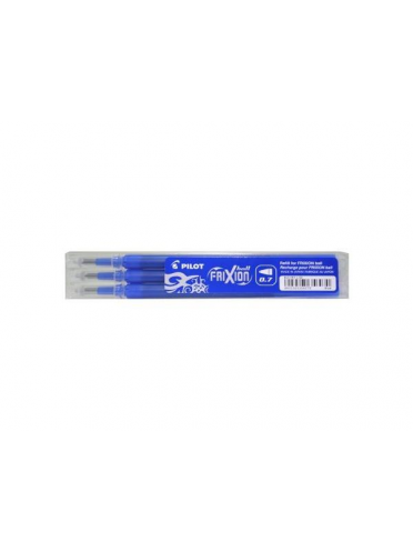 Rezerva roller cerneala 0.7mm 3buc/set, Pilot Frixion - albastru
