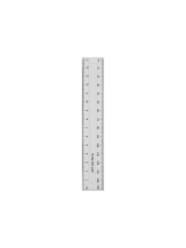 Rigla plastic transparent 15 cm