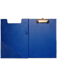 Clipboard carton plastifiat dublu, A4 (313*224mm), cu agatatoare, buzunar si suport pix, Willgo - albastru